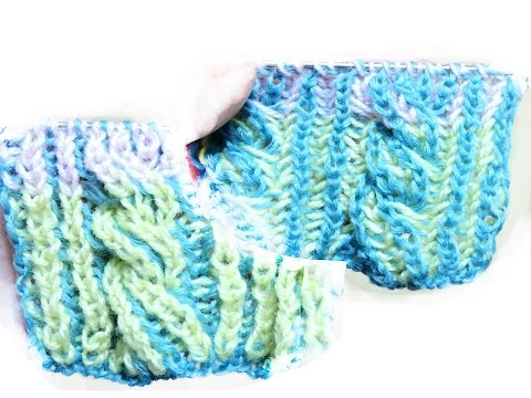 Видео: Узор в технике Бриошь спицами