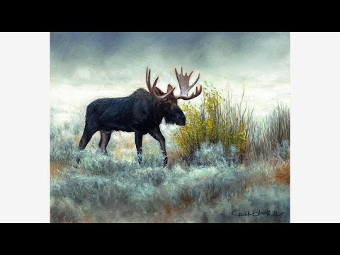 Видео: ЖИВОПИСЬ МАСЛОМ – Лось, Мои процессы и техники, Искусство дикой природы