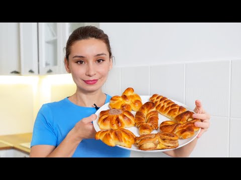Видео: 7 идей из дрожжевого теста! Как сформировать булочки!