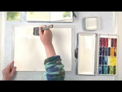 Видео: Предотвращаем коробление акварельной бумаги БЕЗ ее растягивания