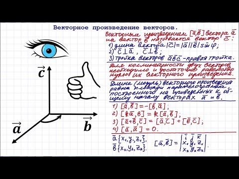 Видео: Векторное произведение векторов