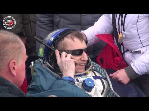 Видео: Возвращение "Алтайцев"! Экипаж Сергея Прокопьева на Земле!