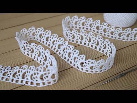 Видео: Простое в вязании КРУЖЕВО крючком МАСТЕР-КЛАСС по вязанию КАЙМА Easy to Crochet Tape Lace pattern