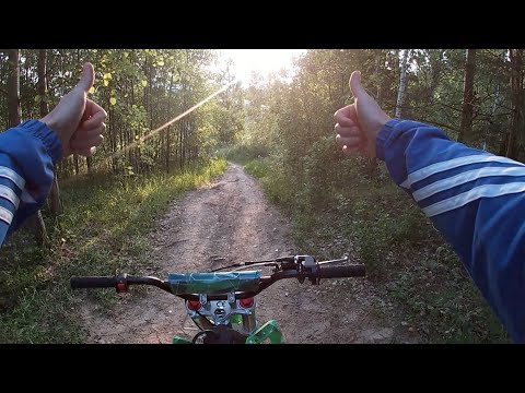 Видео: Вечерняя ПОКАТУШКА на ПИТБАЙКЕ по ЛЕСУ [GoPro]