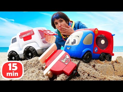 Видео: Давай почитаем – Машинки и Маша Капуки на пляже – Видео для детей