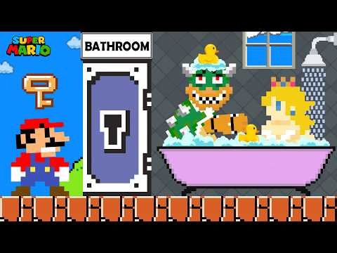 Видео: Что произойдёт, если Марио, Боузер и Пич будут пользоваться одной ванной комнатой?
