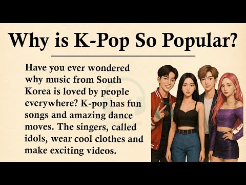 Видео: Почему K-Pop так популярен? || 🎤Изучайте английский через истории, уровень 3 || Оцененный читатель 🎧