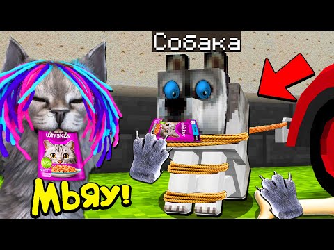 Видео: НЕПОСЛУШНЫЙ КОТЁНОК ПОЙМАЛ БРОДЯЧЕГО ПСА В МАЙНКРАФТ