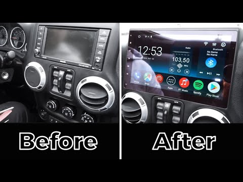 Видео: Jeep Wrangler 2011-2017 Android CarPlay 10.1'' стереосистема от GTA Car Kits