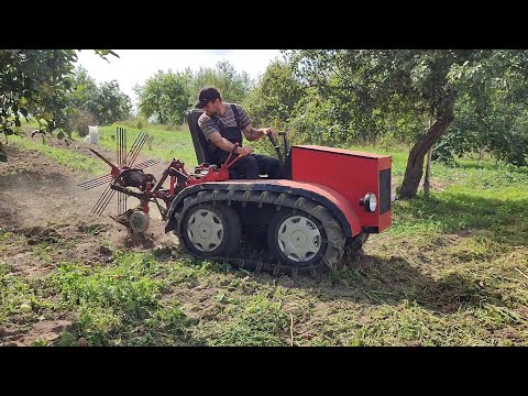 Видео: Гусеничный минитрактор на картошке.