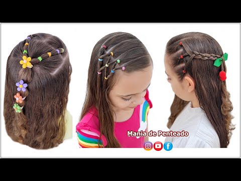 Видео: Простые прически с резинками для школы или прогулки 😍 | Простые прически с резинками для девочек 🥰