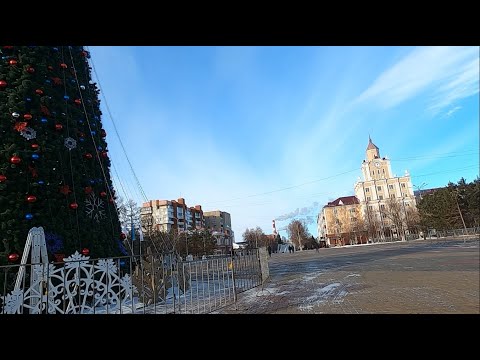 Видео: Костанай, Кустанай прогулка по предновогоднему городу