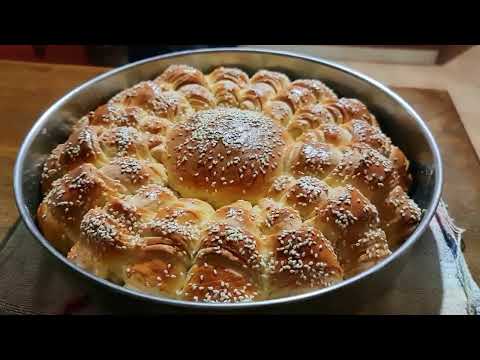 Видео: ХЛЕБ-Погача ''Солнце'' Болгарский традиционный хлеб на завтрак, легкий и воздушный, как хлопок.