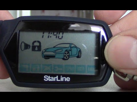 Видео: Брелок Starline старлайн. Функции брелка. Отключение сирены.