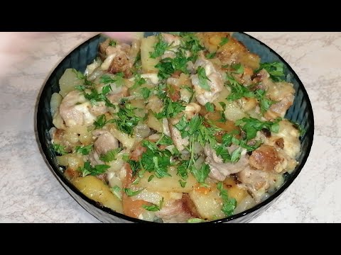 Видео: Картофель по - французски на сковороде