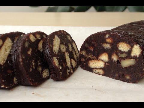 Видео: Чайная/Шоколадная Колбаска (Очень вкусный десерт за 10 минут) | Chocolate Sausage, English Subtitles