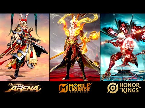 Видео: Sun (MLBB) VS WUKONG (HOK) VS WUKONG (Onmyoji Arena): сравнение эффектов скинов