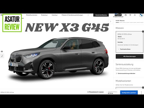 Видео: ⚙️ Конфигурируем НОВЫЙ BMW X3 G45. Инструкция по сборке под заказ абсолютно нового  БМВ Х3 G45 2024