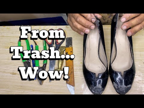 Видео: Из старых сандалий — в кожаный шедевр | Потрясающее преображение!