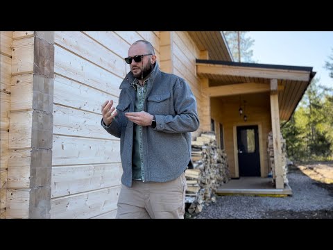 Видео: Дом соседа из клеенного бруса. Минилахти. Участок в поселке с сохраненным лесом. 143 метра 13 соток