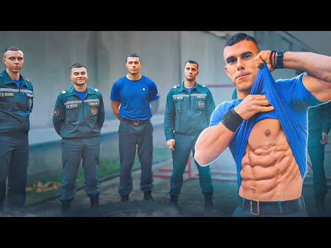 Видео: КАК КАЧАЮТ ПРЕСС ПОЖАРНЫЕ ?!