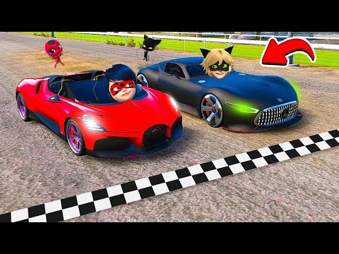 Видео: УЛИЧНЫЕ ГОНКИ ЛЕДИ БАГ ПРОТИВ СУПЕР КОТ В ГТА 5 МОДЫ! LADYBUG AND CAT NOIR В GTA 5 ВИДЕО MODS