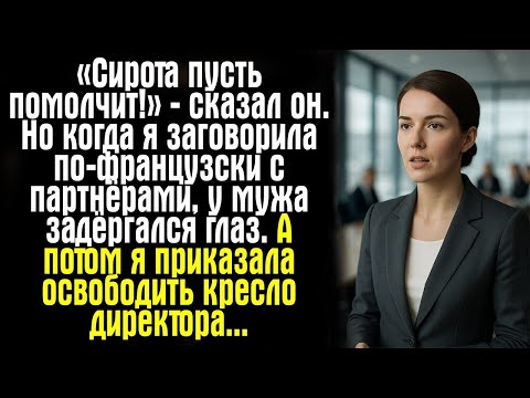 Видео: «Сирота пусть помолчит!» — сказал он. Но когда я заговорила по-французски с партнёрами, у мужа...