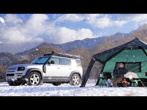 Видео: 👽 КЕМПИНГ НОВЫХ ТЕХНОЛОГИЙ 🌨 -16℃ ОДИН на СНЕГУ / Land Rover DEFENDER