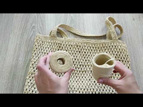 Видео: Связала сумку шопер из полипропилена 2