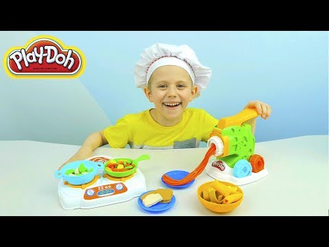 Видео: Плей До КУХНЯ и Даник с мамой - готовим Спагетти с Лапшой и Овощи из пластилина Play Doh Kitchen