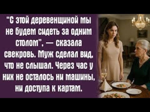 Видео: «С этой деревенщиной мы не будем сидеть за одним столом» — слова свекрови, которые разрушили семью.