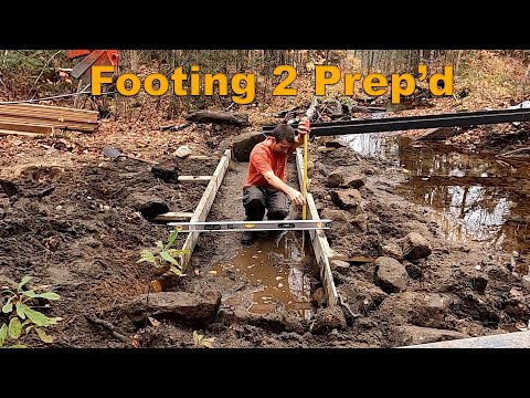 Видео: Мост для подъездной дороги к коттеджу, часть 3 — подготовка второй опалубки