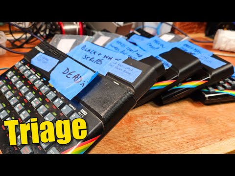 Видео: Первичная диагностика резинового ключа ZX Spectrum 48k