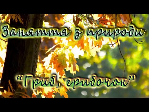Видео: Заняття з природи - "Гриб, грибочок"