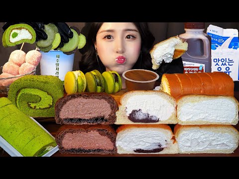 Видео: Круглосуточный магазин Десерт 🥯 Сливочный Хлеб Рулонный торт АСМР Мукбанг Mukbang Dessert