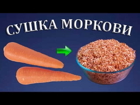 Видео: Как сушить морковь в электросушилке? | Сушеные овощи | Еда в поход