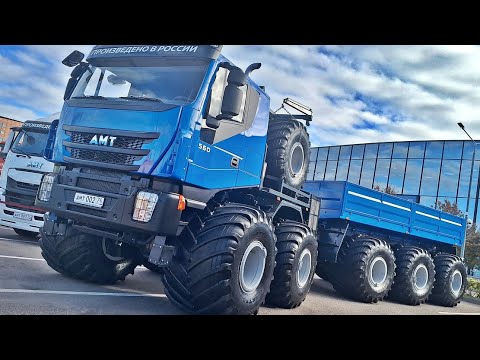 Видео: Гигант 10х10, тягач на водороде. Четыре новых АМТ из Миасса