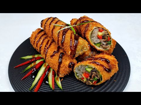 Видео: РОЛЛЫ ИЗ РИСОВОЙ БУМАГИ - Хрустящая Закуска На Праздничный Стол ❗ Встретим Новый год вкусно!