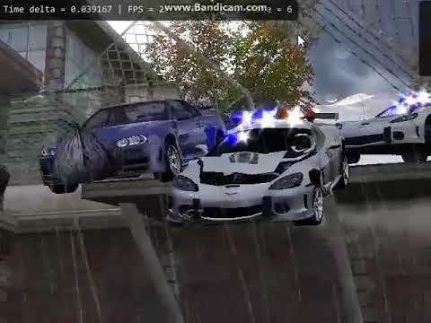 Видео: Nfs mw 2005 погони с ботами в hard+mod v3 напарниками через verblehack v5 5 #2