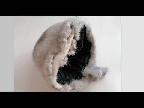 Видео: Эксперимент со старой норковой шапкой. Шапка на вязаной основе из старого меха.