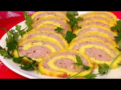 Видео: Сирний рулет з фаршем#рулетрецепт#рулетзфаршемрецепт#м‘яснийрулет#рулетвдуховці#омлетзсиром