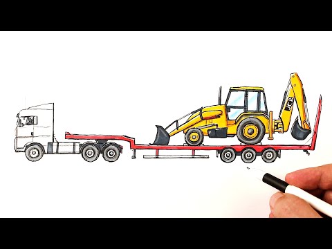 Видео: Как нарисовать Строительную Технику