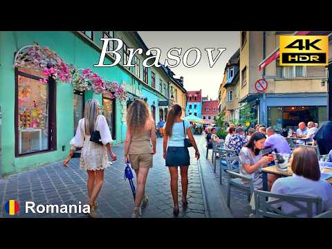 Видео: Прогулка по старому городу Брашов в сумерках / Румыния 🇷🇴 / 4K HDR