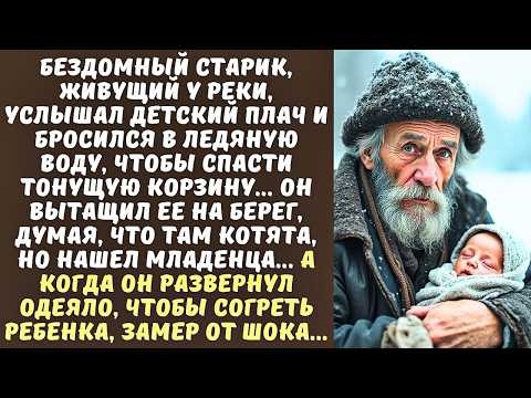 Видео: БЕЗДОМНЫЙ спас из ледяной воды МЛАДЕНЦА, а когда развернул одеяло, остолбенел от ужаса...