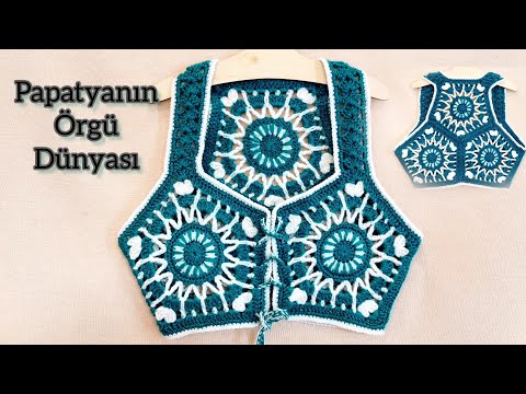 Видео: Больше нигде 💯👍 Пятиугольный жилет из вязаного крючком пятиугольника аутентичный мотив