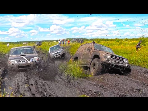 Видео: МОЩНЫЙ MITSUBISHI PAJERO против JEEP, SUZUKI, HOVER, NISSAN, УАЗ, НИВА! КУРСК!