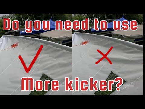 Видео: Установка оттяжки/оттяжки для движения против ветра при слабом ветре.