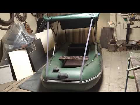 Видео: Ходовой тент на лодку ПВХ за 35 у.е.MotoRibalish