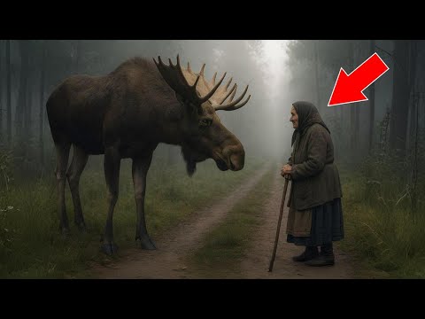 Видео: Лось вышел к бабушке не просто так... Причина его появления УДИВИТ ВАС!