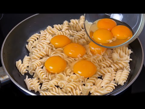 Видео: Лучше, чем пицца! Просто подавайте пасту с яйцами! ❤️